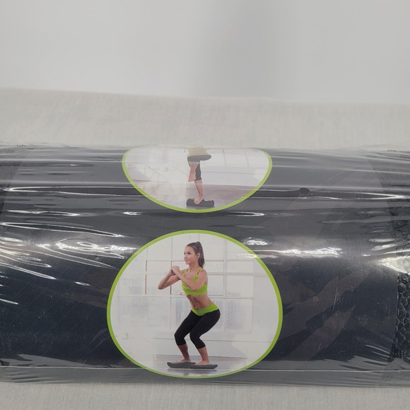 ProsourceFit High Density Half Foam Roller Black 12x3 Inch EPP Therapy Balance - Picture 2 of 4